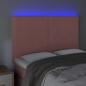 Preview: LED Kopfteil Rosa 144x5x118/128 cm Samt