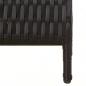 Preview: Paravent 3-tlg. Schwarz Poly Rattan