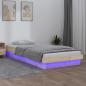 Preview: ARDEBO.de - Massivholzbett mit LED 90x200 cm