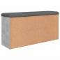 Preview: Schuhbank Betongrau 102x32x50 cm Holzwerkstoff