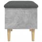 Preview: Sitzbank mit Stauraum Betongrau 62x42x46 cm Holzwerkstoff