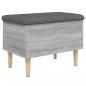 Preview: Sitzbank mit Stauraum Grau Sonoma 62x42x46 cm Holzwerkstoff