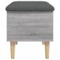 Preview: Sitzbank mit Stauraum Grau Sonoma 62x42x46 cm Holzwerkstoff