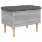 Preview: Sitzbank mit Stauraum Grau Sonoma 62x42x46 cm Holzwerkstoff