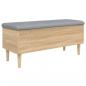 Preview: Sitzbank mit Stauraum Sonoma-Eiche 102x42x46 cm Holzwerkstoff