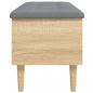 Preview: Sitzbank mit Stauraum Sonoma-Eiche 102x42x46 cm Holzwerkstoff