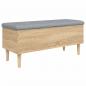 Preview: Sitzbank mit Stauraum Sonoma-Eiche 102x42x46 cm Holzwerkstoff