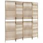 Preview: Paravent 4-tlg. Beige Poly Rattan