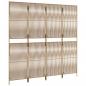 Preview: Paravent 4-tlg. Beige Poly Rattan