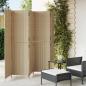 Preview: ARDEBO.de - Paravent 5-tlg. Beige Poly Rattan