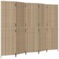 Preview: Paravent 5-tlg. Beige Poly Rattan