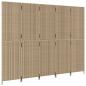 Preview: Paravent 5-tlg. Beige Poly Rattan