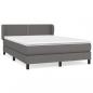 Preview: Boxspringbett mit Matratze Grau 140x190 cm Kunstleder