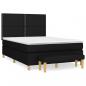 Preview: Boxspringbett mit Matratze Schwarz 140x190 cm Stoff