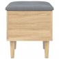 Preview: Sitzbank mit Stauraum Sonoma-Eiche 42x42x46 cm Holzwerkstoff