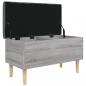 Preview: Sitzbank mit Stauraum Grau Sonoma 82x42x46 cm Holzwerkstoff