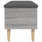 Preview: Sitzbank mit Stauraum Grau Sonoma 82x42x46 cm Holzwerkstoff