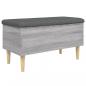 Preview: Sitzbank mit Stauraum Grau Sonoma 82x42x46 cm Holzwerkstoff