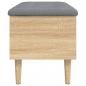 Preview: Sitzbank mit Stauraum Sonoma-Eiche 82x42x46 cm Holzwerkstoff