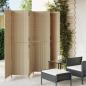 Preview: ARDEBO.de - Paravent 6-tlg. Beige Poly Rattan