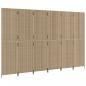 Preview: Paravent 6-tlg. Beige Poly Rattan