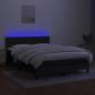 Preview: Boxspringbett mit Matratze & LED Schwarz 140x190 cm Stoff