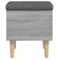 Preview: Sitzbank mit Stauraum Grau Sonoma 42x42x46 cm Holzwerkstoff