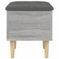 Preview: Sitzbank mit Stauraum Grau Sonoma 42x42x46 cm Holzwerkstoff