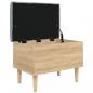 Preview: Sitzbank mit Stauraum Sonoma-Eiche 62x42x46 cm Holzwerkstoff