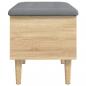 Preview: Sitzbank mit Stauraum Sonoma-Eiche 62x42x46 cm Holzwerkstoff