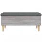 Preview: Sitzbank mit Stauraum Grau Sonoma 102x42x46 cm Holzwerkstoff