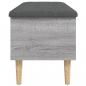 Preview: Sitzbank mit Stauraum Grau Sonoma 102x42x46 cm Holzwerkstoff