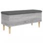 Preview: Sitzbank mit Stauraum Grau Sonoma 102x42x46 cm Holzwerkstoff