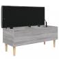 Preview: Sitzbank mit Stauraum Grau Sonoma 102x42x46 cm Holzwerkstoff