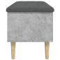 Preview: Sitzbank mit Stauraum Betongrau 102x42x46 cm Holzwerkstoff