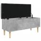 Preview: Sitzbank mit Stauraum Betongrau 102x42x46 cm Holzwerkstoff