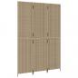 Preview: Paravent 3-tlg. Beige Poly Rattan