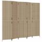 Preview: Paravent 5-tlg. Beige Poly Rattan