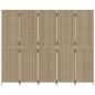 Preview: Paravent 5-tlg. Beige Poly Rattan