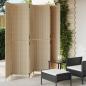 Preview: ARDEBO.de - Paravent 6-tlg. Beige Poly Rattan