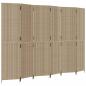 Preview: Paravent 6-tlg. Beige Poly Rattan