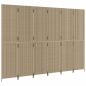 Preview: Paravent 6-tlg. Beige Poly Rattan