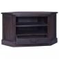 Preview: Eck-TV-Schrank Hellschwarz 80x40x49 cm Massivholz Mahagoni