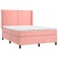 Preview: Boxspringbett mit Matratze Rosa 140x200 cm Samt