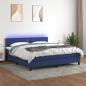 Preview: ARDEBO.de - Boxspringbett mit Matratze & LED Blau 160x200 cm Stoff