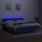 Preview: Boxspringbett mit Matratze & LED Blau 160x200 cm Stoff