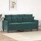 Preview: ARDEBO.de - 2-Sitzer-Sofa Dunkelgrün 140 cm Samt