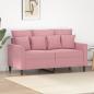 Preview: ARDEBO.de - 2-Sitzer-Sofa Rosa 120 cm Samt