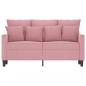 Preview: 2-Sitzer-Sofa Rosa 120 cm Samt