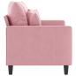 Preview: 2-Sitzer-Sofa Rosa 120 cm Samt